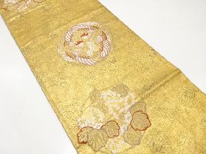 向かい鳳凰に桐・唐花模様織り出し　袋帯